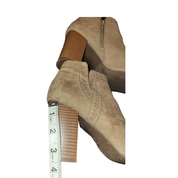 Parker and Sky Tan Taupe Suede Ankle Boots Booties 8.5 - Picture 11 of 12